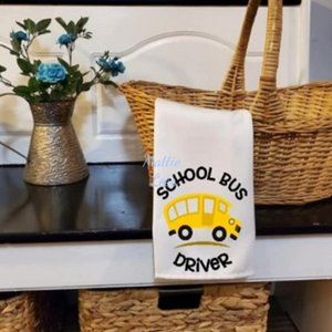 School Bus Driver Kitchen Towel by Mattie Lee's